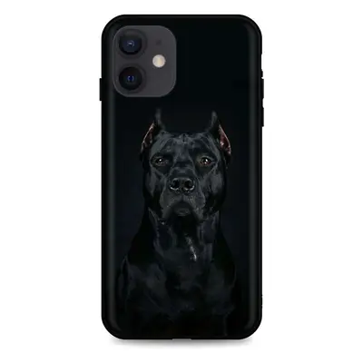 Kryt TopQ iPhone 12 silikon Dark Pitbull 55099