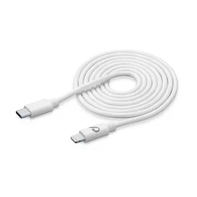 USB-C datový kabel CellularLine s konektorem Lightning, 200 cm, bílý