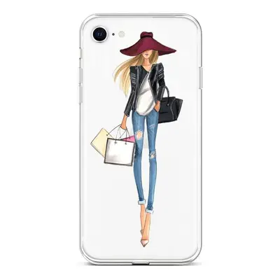 Kryt TopQ iPhone SE 2022 silikon Lady 2 74035