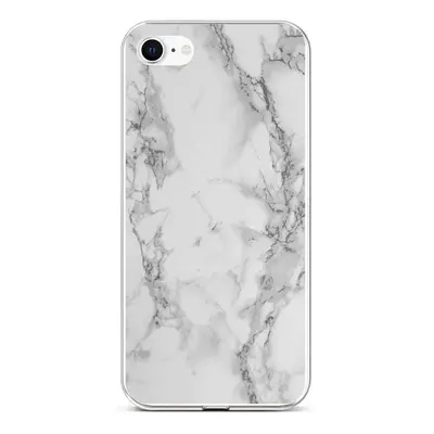 Kryt STYLE TopQ iPhone SE 2022 silikon Mramor bílý 74140