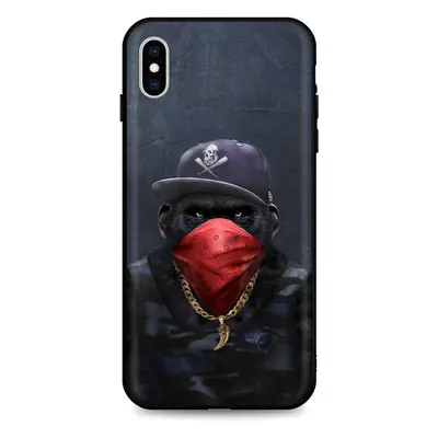 Kryt TopQ iPhone XS silikon Monkey Gangster 49187