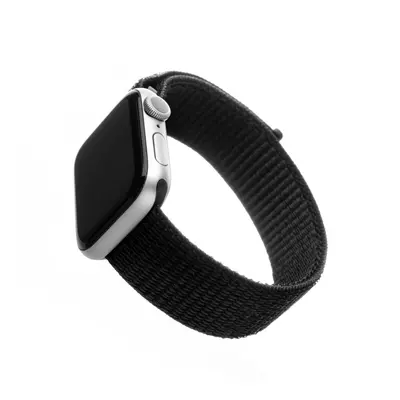 Nylonový řemínek FIXED Nylon Strap pro Apple Watch 38/40/41mm, černý