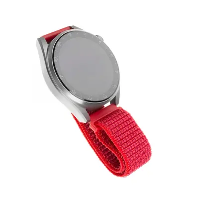 Nylonový řemínek FIXED Nylon Strap s Quick Release 20mm pro smartwatch, červený