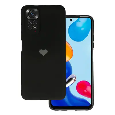 Vennus Silikonové pouzdro se srdcem pro Xiaomi Redmi Note 11 Pro/Note 11 Pro 5G design 1 černé