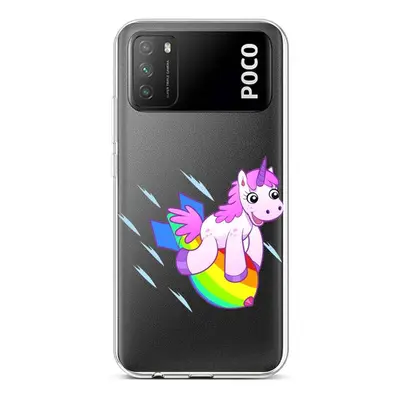 Kryt TopQ Xiaomi Poco M3 silikon Flying Unicorn 60644