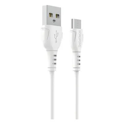 Kabel Borofone BX51 Triumph - USB na Micro USB - 2,4A 1 metr bílý