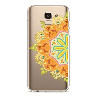 Kryt TopQ Samsung J6 silikon Orange Mandala 37880