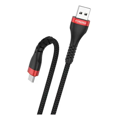 Kabel Foneng X82 - USB na typ C - 3A 1 metr černý