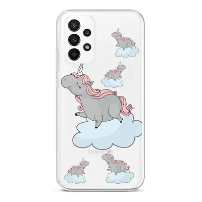 Kryt TopQ Samsung A23 5G Grey Unicorns 87096