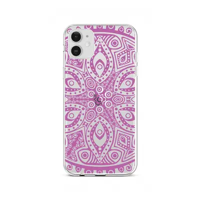 Kryt TopQ iPhone 12 silikon Violet Mandala 55304