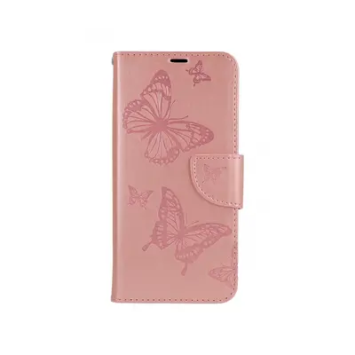 Pouzdro TopQ Samsung A22 knížkové Butterfly růžové světlé 63576