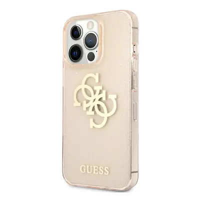 Guess TPU Big 4G Full Glitter Zadní Kryt pro iPhone 13 Pro Gold