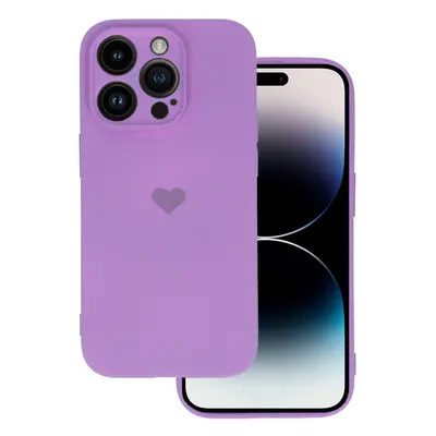 Vennus Silikonové pouzdro se srdcem pro Iphone 13 Pro Max design 1 fialové