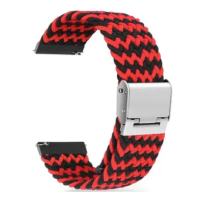 Pletený řemínek TopQ Braid pro Apple Watch 3-4-5-6-SE 42-44mm červeno-černý 60384