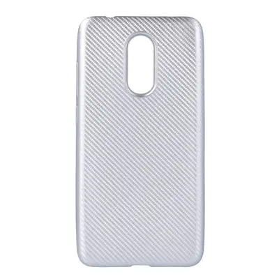 Pouzdro TopQ Carbon Xiaomi Redmi 5 silikon stříbrný 29838