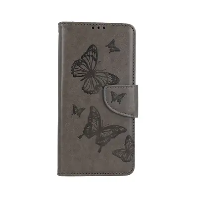 Pouzdro TopQ Xiaomi Redmi Note 12 knížkové Butterfly šedé 112026