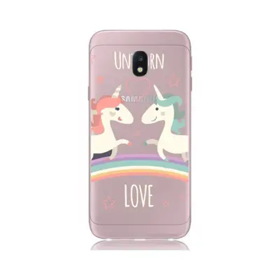 Pouzdro TopQ Samsung J7 2017 pevné Unicorn Love 21070