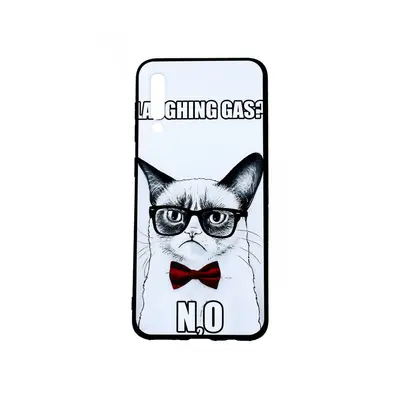 Kryt TopQ Samsung A50 3D silikon Grumpy Cat 41161