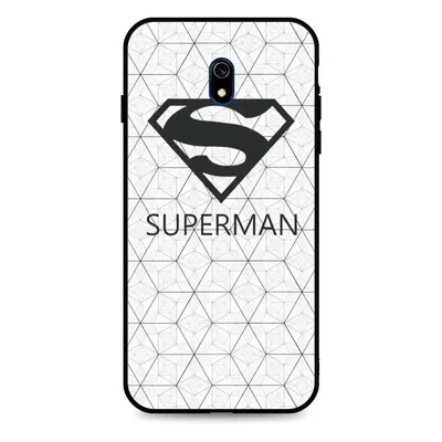 Kryt TopQ Xiaomi Redmi 8A 3D silikon Bílý Superman 47568