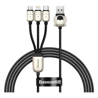 Kabel Baseus Year of the Tiger 3 in 1 - USB na Type C, Lightning, Micro USB - 3,5A 1,2 metru (CA