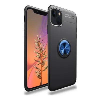 Kryt TopQ iPhone 13 silikon černý s modrým prstenem 70212