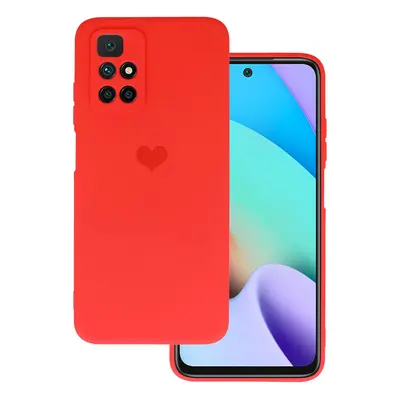 Vennus Silikonové pouzdro se srdcem pro Xiaomi Redmi 10 design 1 červené