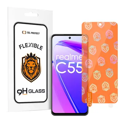 Tel Protect Best Flexible Hybrid Tempered Glass for REALME C55