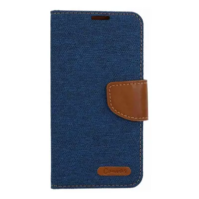 Pouzdro Canvas Samsung A40 knížkové modré tmavé 58508