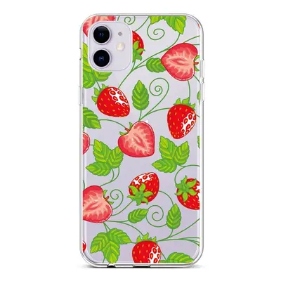 Kryt TopQ iPhone 11 silikon Strawberries 44998