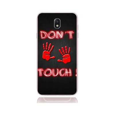 Pouzdro TopQ Samsung J7 2017 pevné Don't touch red 21125