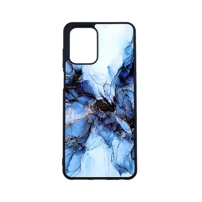 Kryt TopQ Marble Motorola Moto G73 pevný Smoky Blue 98187