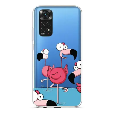 Kryt TopQ Xiaomi Redmi Note 11 silikon Cartoon Flamingos 71907