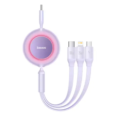 Kabel Baseus Bright Mirror 3 v 1 - Typ C na Micro USB, Lightning, Typ C - 100W 1,1 metru (CAMJ01