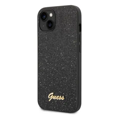 Guess PC/TPU Glitter Flakes Metal Logo Zadní Kryt pro iPhone 14 Plus Black