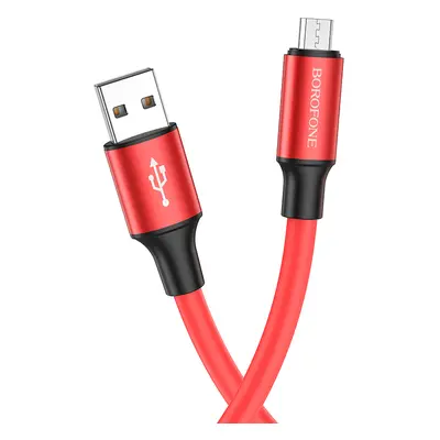 Kabel Borofone BX82 Bountiful - USB na Micro USB - 2,4A 1 metr červený