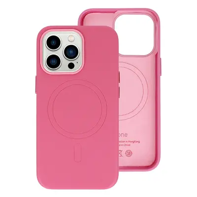 Zadní kryt MagSafe Leather pro Iphone 13 Pro Pink