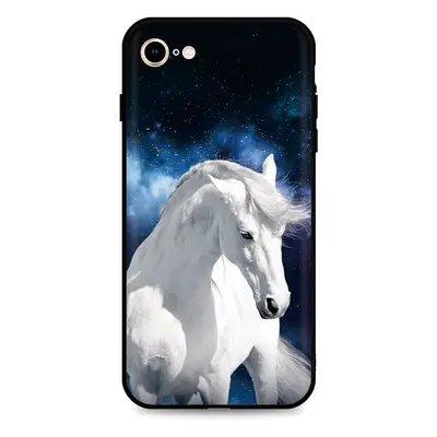 Kryt TopQ iPhone SE 2022 silikon White Horse 74502