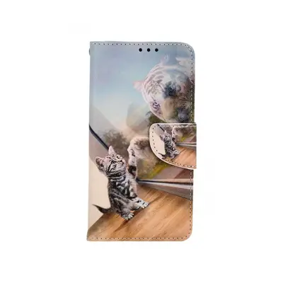 Pouzdro TopQ iPhone 11 knížkové Odraz tygra 63756