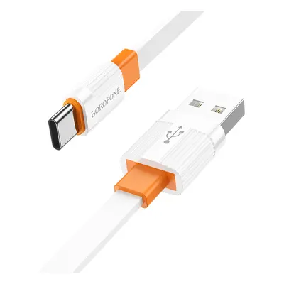 Borofone kabel BX89 Union - USB na typ C - 3A 1 metr bílo-oranžový