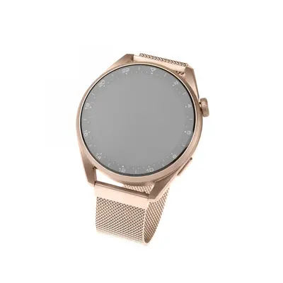 Síťovaný nerezový řemínek FIXED Mesh Strap s Quick Release 22mm pro smartwatch, růžové zlatý