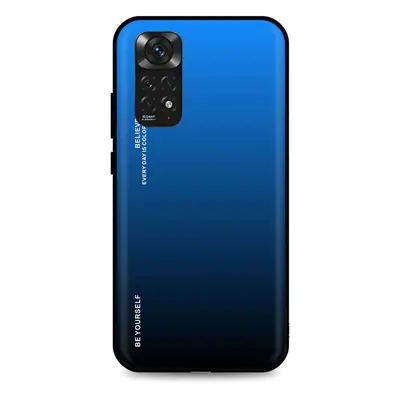 Kryt TopQ LUXURY Xiaomi Redmi Note 11S pevný duhový modrý 98434