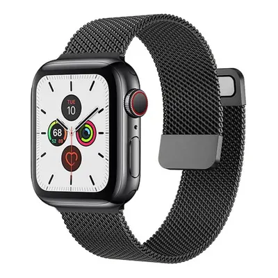 Kovový řemínek TopQ LUXURY Magnet pro Apple Watch 38-40-41 mm černý 95816