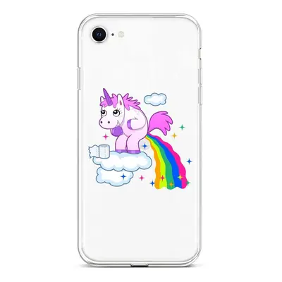 Kryt TopQ iPhone SE 2022 silikon Rainbow Disaster 74028