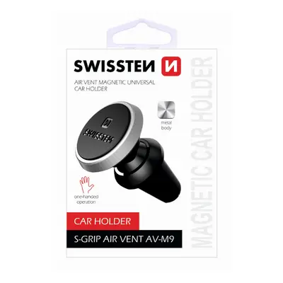 Držák do auta na větrací mřížku Swissten S-Grip M9 černo - stříbrný 33676