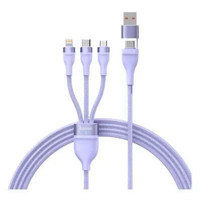 Kabel Baseus Flash Series II 3 v 1 - USB + Type C na Type C, Lightning, Micro USB - 100W 1,2 met