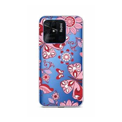 Kryt TopQ Xiaomi Redmi 10C Pink Butterfly 76082