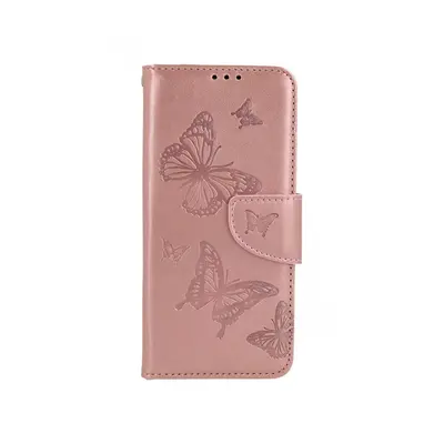 Pouzdro TopQ Xiaomi Redmi Note 11 knížkové Butterfly růžové světlé 73692