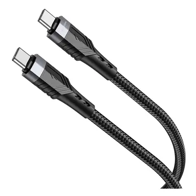 Borofone kabel BU35 Influence - typ C na typ C - 60W 3A 1,2 metru černý