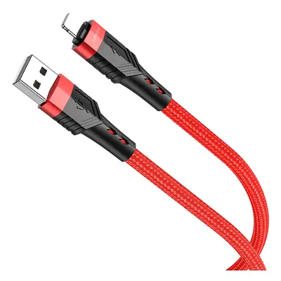 Kabel Borofone BU35 Influence - USB na Lightning - 2,4A 1,2 metru červený