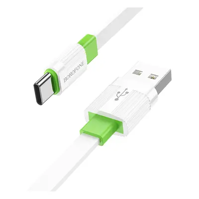 Borofone kabel BX89 Union - USB na typ C - 3A 1 metr bílo-zelený